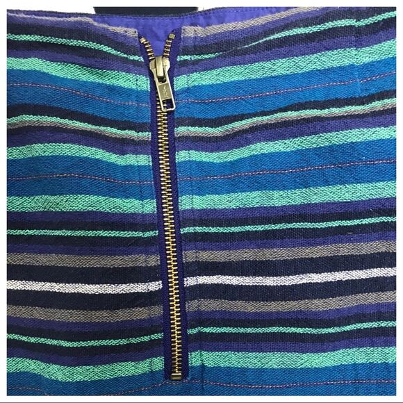 Gap Striped Skirt Lined Zippered Back Women's 10 Medium - Picture 3 of 4